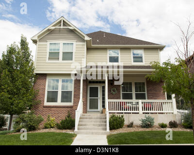 House in suburban development of Denver, Colorado. Stock Photo