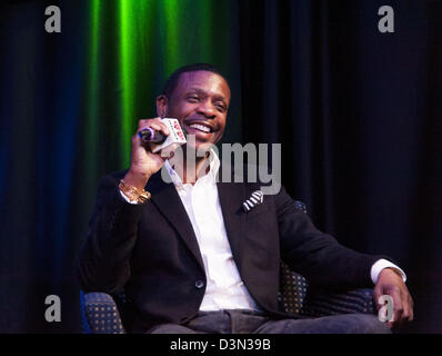 Feb. 21, 2013 - Philadelphia, Pennsylvania, U.S - American Music Award winner, R&B singer, author and radio host, KEITH SWEAT,  visited the WDAS-FM IHeart Radio Theater In Philadelphia to promote his new relationship book 'Make It Last Forever' (Credit Image: © Ricky Fitchett/ZUMAPRESS.com) Stock Photo