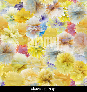 Seamless pattern from abstract flowers - texture Stock Photo