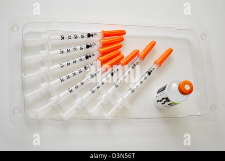 Vial with Needles Stock Photo