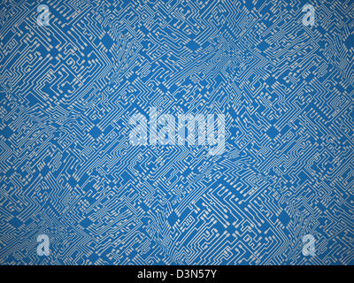 Circuit board blue abstract background Stock Photo