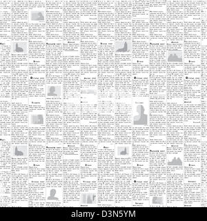 Newspaper background - black and white pattern Stock Photo