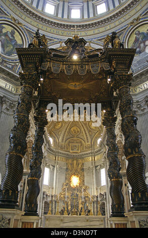 A view of the famous dais by Renaissance architect Bernini at St Peter ...