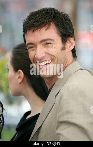 Australian actor Hugh Jackman poses at a photocall to the film 'X-Men III - The Last Stand' running out of competition at the 59th Cannes Film Festival in Cannes, France, 22 May 2006. Photo: Hubert Boesl Stock Photo