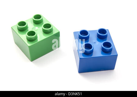 Building blocks on white background Stock Photo
