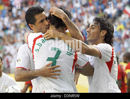 Irans ali karimi celebrates his goal with teammate ali daei hi-res stock  photography and images - Alamy