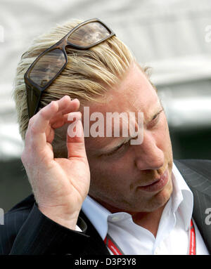 Former German tennis champion Boris Becker photographed in the paddock of the Istanbul Park circuit near Istanbul, Turkey, Saturday, 26 August 2006. The Formula One Turkish Grand Prix will be held on Sunday, 27 August. Photo: Rainer Jensen Stock Photo