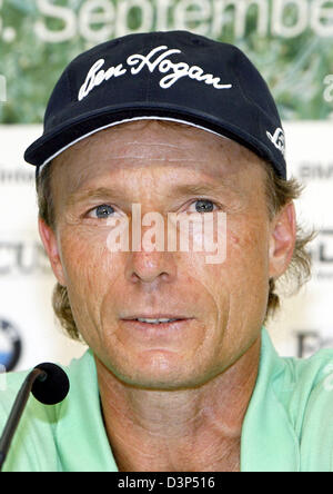 German pro golfer Bernhard Langer pictured during the BMW International Open in Eichenried, Germany, Saturday, 02 September 2006. The 2 million euro endowed BMW Open took place from 31 August to 3 September. Langer reached the 13 place. Photo: Andreas Gebert Stock Photo