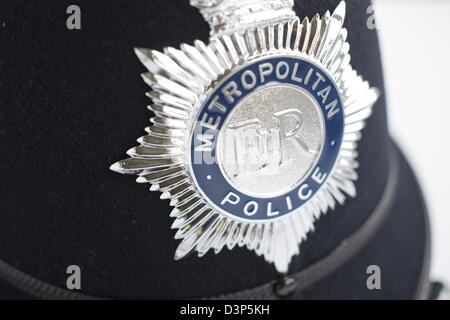 Metropolitan Police helmet badge Stock Photo