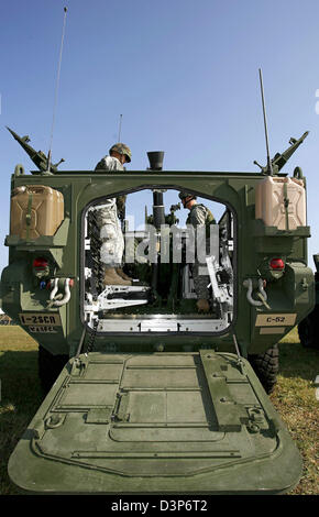 A 'Stryker' armored vehicle pictured on the premises of the US Army in ...