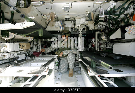 A 'Stryker' armored vehicle pictured on the premises of the US Army in ...
