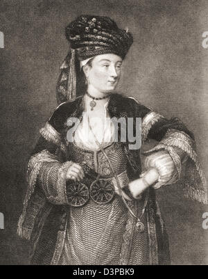 Lady Mary Wortley Montagu, 1689 – 1762. English aristocrat and writer. Stock Photo