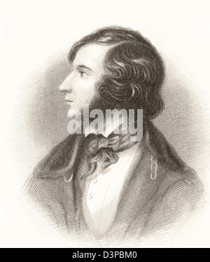 Robert Browning in 1835. Robert Browning, 1812 – 1889. English poet and playwright. Stock Photo