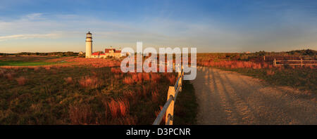 Cape Cod’s oldest lighthouse, locally known as the Highland Light, is officially named 'Cape Cod Light'. Stock Photo