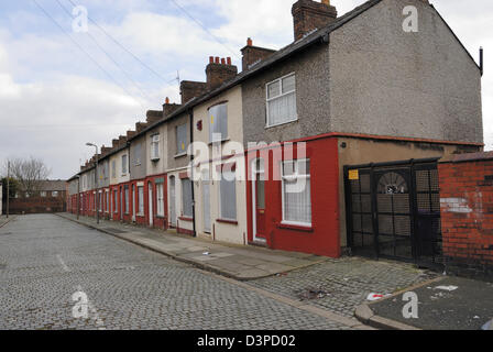 Houses in Arnside Road, Liverpool, being sold for £1 each by the city council. Stock Photo