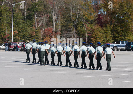 Army JROTC Female Drill Competition Stock Photo