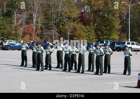 Army JROTC Female Drill Competition Stock Photo