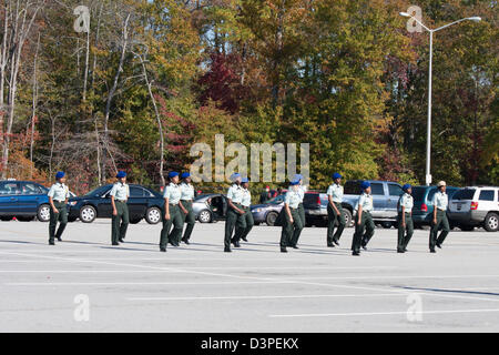 Army JROTC Female Drill Competition Stock Photo