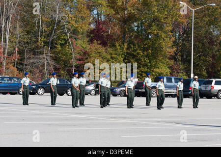 Army JROTC Female Drill Competition Stock Photo