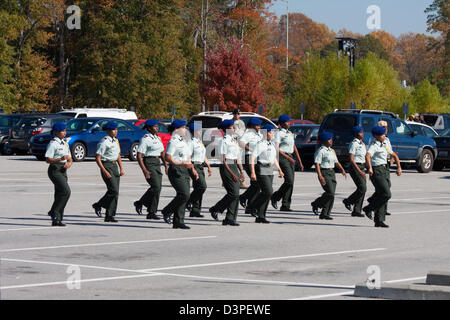 Army JROTC Female Drill Competition Stock Photo