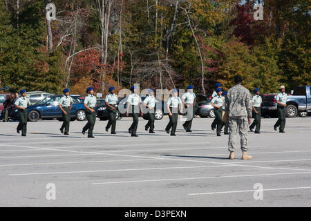 Army JROTC Female Drill Competition Stock Photo