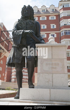 Admiral of the Fleet Sir George Rooke. Statue at Gibraltar Stock Photo