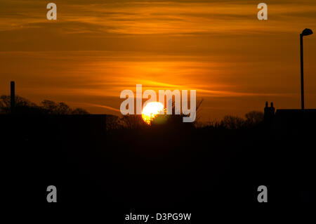 Sunset at Amlwch Anglesey North Wales Uk Stock Photo