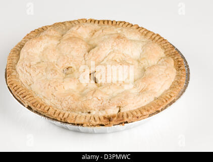 Fresh apple pie in tin Stock Photo