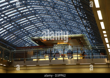 Searcys champagne bar at St Pancras International railway station London England UK Stock Photo