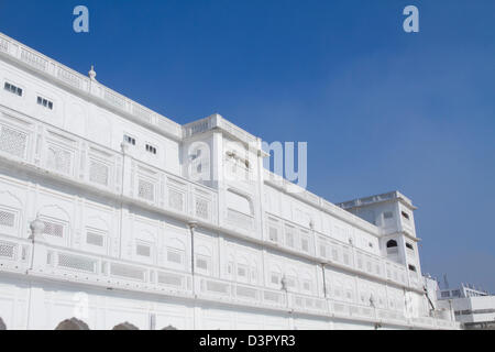 Low angle view of a gurdwara, Golden Temple, Amritsar, Punjab, India Stock Photo