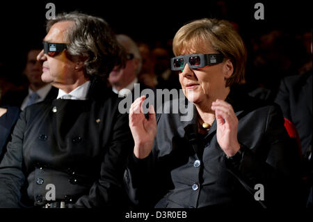 Berlin, Germany, Wim Wenders, director, and Angela Merkel (CDU), Chancellor Stock Photo