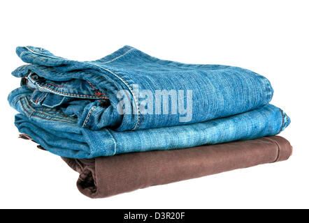 Pile of jeans Stock Photo
