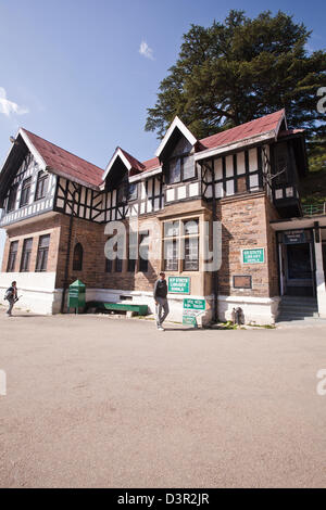 Facade of a state library building, Shimla, Himachal Pradesh, India Stock Photo