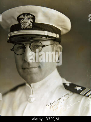 Capt. Forrest Blalock Special Collection Photo Picture is signed, ''To that brave officer Forrest Blalock. Cordially your friend, {illegible}.'' Stock Photo