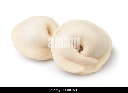 dumplings raw on white background Stock Photo