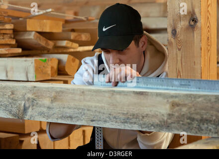 Berlin, Germany, apprentices learn the carpentry trade Stock Photo