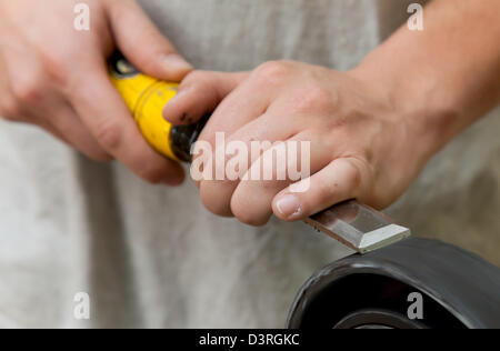 Berlin, Germany, apprentices learn the carpentry trade Stock Photo