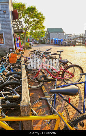 Bikes parked in town, Nantucket Island, MA
