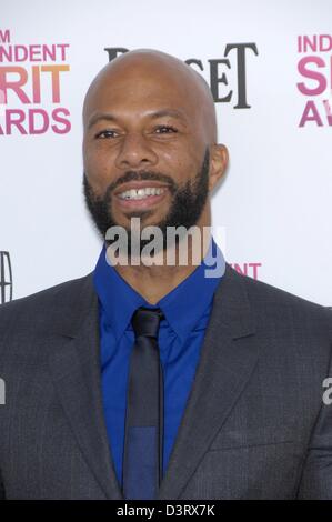 Santa Monica, California, USA 23rd Feb, 2013. Common at arrivals for 2013 Film Independent Spirit Awards - Part 2, on the beach, Los Angeles, CA February 23, 2013. Photo By: Michael Germana/Everett Collection/Alamy Live News/Alamy Live News Stock Photo