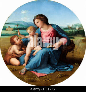 Raphael, The Alba Madonna 1509 Oil on canvas. National Gallery of Art, Washington Stock Photo