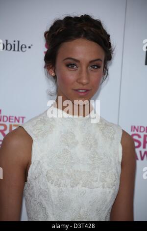 Actress Stella Maeve arrives at the 2013 Film Independent Spirit Awards
