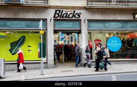 Blacks outdoor shop in Oxford, england. February, 2013 Stock Photo
