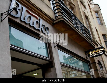 Blacks signage outside the store in Oxford, England.  February, 2013 Stock Photo