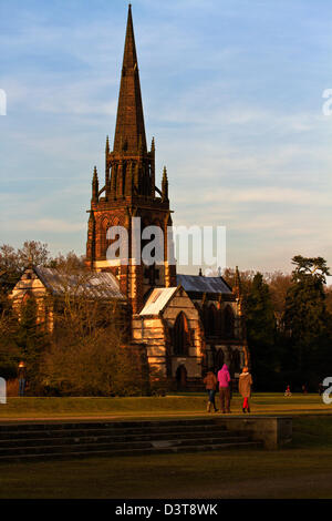 The grade 1 listed Gothic Revival Chapel situated in the National Trust property of Clumber Park in Nottinghamshire, UK Stock Photo