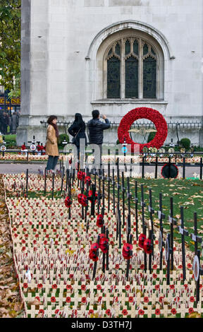 Field of remembrance at Westminster Abbey London England Europe Stock Photo