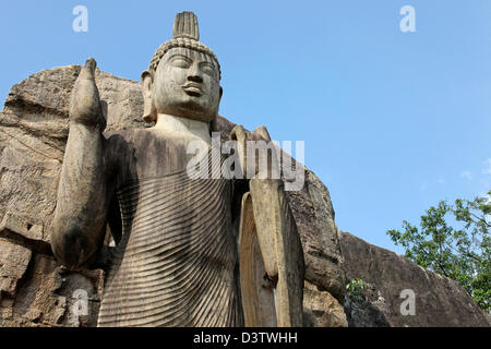 Avukana Standing Buddha Statue Stock Photo