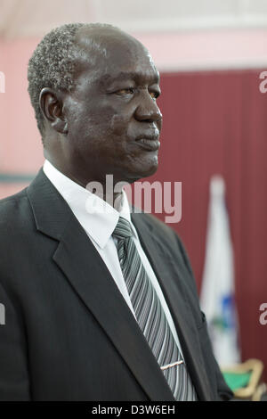 BOR, SOUTH SUDAN, 19th November 2012: Kuol Manyang Juuk in his office. He is Govenor of Jonglei, the largest state in South Sudan, the size on England but with just 50 kms of paved road. Photograph by Mike Goldwater Stock Photo