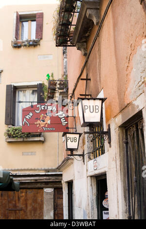 Irish Pub in Venice Italy Stock Photo