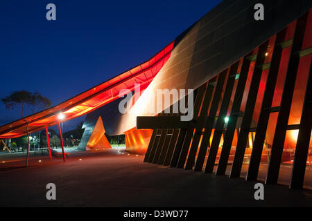 Architecture of entrance to National Museum of Australia. Canberra, Australian Capital Territory (ACT), Australia