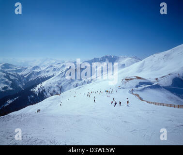 Ski area Saalbach Hinterglemm Austria Stock Photo